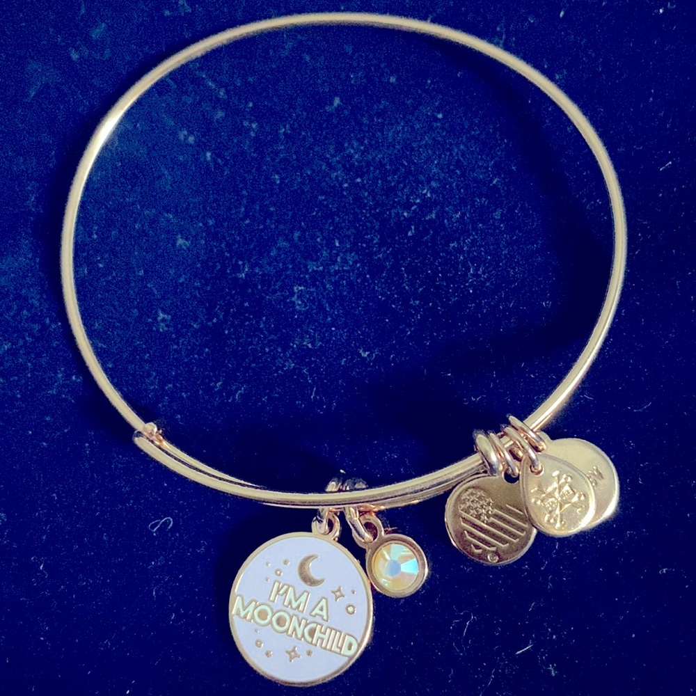 Alex and Ani rose gold Moon Child Bangle